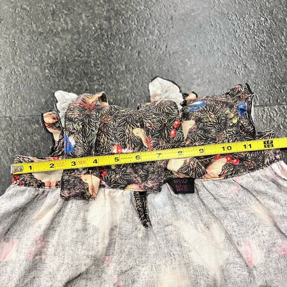 Kip & Co Flower Fairies Christmas Angel Heirloom Linen Pinafore Dress - Picture 9 of 13